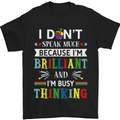 Brilliant & Busy Thinking Autism Autistic Mens T-Shirt Cotton Gildan Black