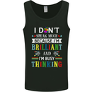 Brilliant & Busy Thinking Autism Autistic Mens Vest Tank Top Black