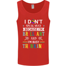 Brilliant & Busy Thinking Autism Autistic Mens Vest Tank Top Red
