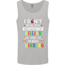 Brilliant & Busy Thinking Autism Autistic Mens Vest Tank Top Sports Grey