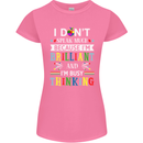 Brilliant & Busy Thinking Autism Autistic Womens Petite Cut T-Shirt Azalea
