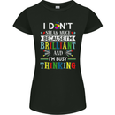 Brilliant & Busy Thinking Autism Autistic Womens Petite Cut T-Shirt Black