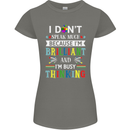 Brilliant & Busy Thinking Autism Autistic Womens Petite Cut T-Shirt Charcoal
