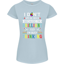 Brilliant & Busy Thinking Autism Autistic Womens Petite Cut T-Shirt Light Blue