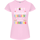 Brilliant & Busy Thinking Autism Autistic Womens Petite Cut T-Shirt Light Pink