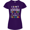 Brilliant & Busy Thinking Autism Autistic Womens Petite Cut T-Shirt Purple