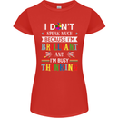 Brilliant & Busy Thinking Autism Autistic Womens Petite Cut T-Shirt Red