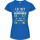 Brilliant & Busy Thinking Autism Autistic Womens Petite Cut T-Shirt Royal Blue