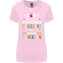 Brilliant & Busy Thinking Autism Autistic Womens Wider Cut T-Shirt Light Pink