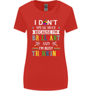 Brilliant & Busy Thinking Autism Autistic Womens Wider Cut T-Shirt Red