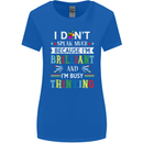 Brilliant & Busy Thinking Autism Autistic Womens Wider Cut T-Shirt Royal Blue