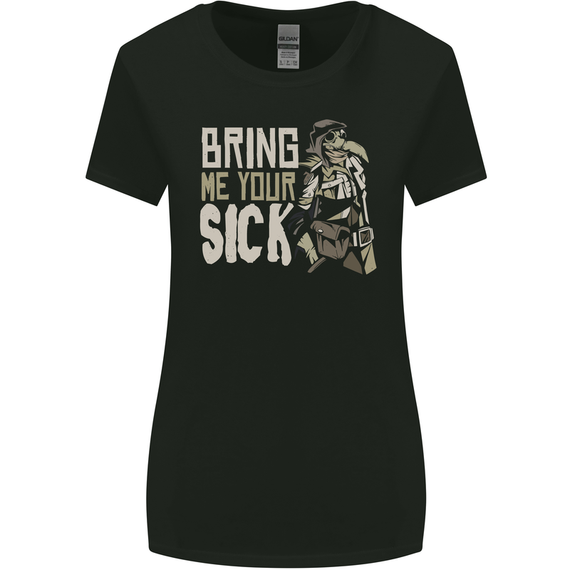 Bring Me Your Sick Plague Doctor Womens Wider Cut T-Shirt Black