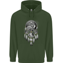 Bring the Nightmare Tribal Owl Skull Gothic Childrens Kids Hoodie Forest Green