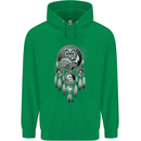 Bring the Nightmare Tribal Owl Skull Gothic Childrens Kids Hoodie Irish Green