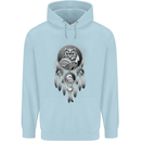 Bring the Nightmare Tribal Owl Skull Gothic Childrens Kids Hoodie Light Blue