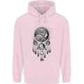 Bring the Nightmare Tribal Owl Skull Gothic Childrens Kids Hoodie Light Pink