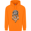 Bring the Nightmare Tribal Owl Skull Gothic Childrens Kids Hoodie Orange