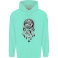 Bring the Nightmare Tribal Owl Skull Gothic Childrens Kids Hoodie Peppermint