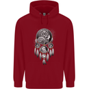 Bring the Nightmare Tribal Owl Skull Gothic Childrens Kids Hoodie Red