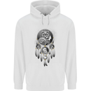 Bring the Nightmare Tribal Owl Skull Gothic Childrens Kids Hoodie White