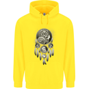 Bring the Nightmare Tribal Owl Skull Gothic Childrens Kids Hoodie Yellow