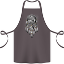 Bring the Nightmare Tribal Owl Skull Gothic Cotton Apron 100% Organic Dark Grey