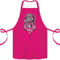 Bring the Nightmare Tribal Owl Skull Gothic Cotton Apron 100% Organic Pink