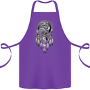 Bring the Nightmare Tribal Owl Skull Gothic Cotton Apron 100% Organic Purple