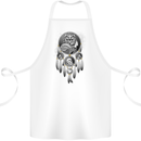 Bring the Nightmare Tribal Owl Skull Gothic Cotton Apron 100% Organic White