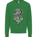 Bring the Nightmare Tribal Owl Skull Gothic Kids Sweatshirt Jumper Irish Green