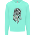 Bring the Nightmare Tribal Owl Skull Gothic Kids Sweatshirt Jumper Peppermint