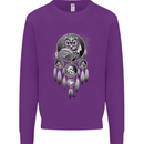Bring the Nightmare Tribal Owl Skull Gothic Kids Sweatshirt Jumper Purple