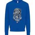 Bring the Nightmare Tribal Owl Skull Gothic Kids Sweatshirt Jumper Royal Blue