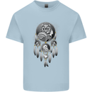 Bring the Nightmare Tribal Owl Skull Gothic Kids T-Shirt Childrens Light Blue