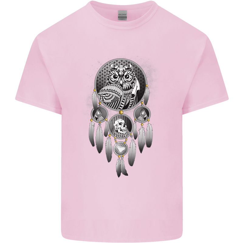 Bring the Nightmare Tribal Owl Skull Gothic Kids T-Shirt Childrens Light Pink