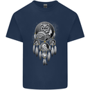 Bring the Nightmare Tribal Owl Skull Gothic Kids T-Shirt Childrens Navy Blue