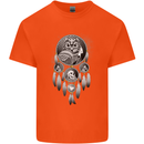 Bring the Nightmare Tribal Owl Skull Gothic Kids T-Shirt Childrens Orange