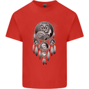 Bring the Nightmare Tribal Owl Skull Gothic Kids T-Shirt Childrens Red