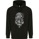 Bring the Nightmare Tribal Owl Skull Gothic Mens 80% Cotton Hoodie Black