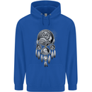 Bring the Nightmare Tribal Owl Skull Gothic Mens 80% Cotton Hoodie Royal Blue