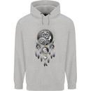 Bring the Nightmare Tribal Owl Skull Gothic Mens 80% Cotton Hoodie Sports Grey