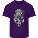 Bring the Nightmare Tribal Owl Skull Gothic Mens Cotton T-Shirt Tee Top Purple