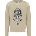 Bring the Nightmare Tribal Owl Skull Gothic Mens Sweatshirt Jumper Sand