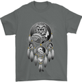Bring the Nightmare Tribal Owl Skull Gothic Mens T-Shirt Cotton Gildan Charcoal