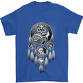 Bring the Nightmare Tribal Owl Skull Gothic Mens T-Shirt Cotton Gildan Royal Blue