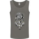 Bring the Nightmare Tribal Owl Skull Gothic Mens Vest Tank Top Charcoal