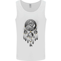 Bring the Nightmare Tribal Owl Skull Gothic Mens Vest Tank Top White