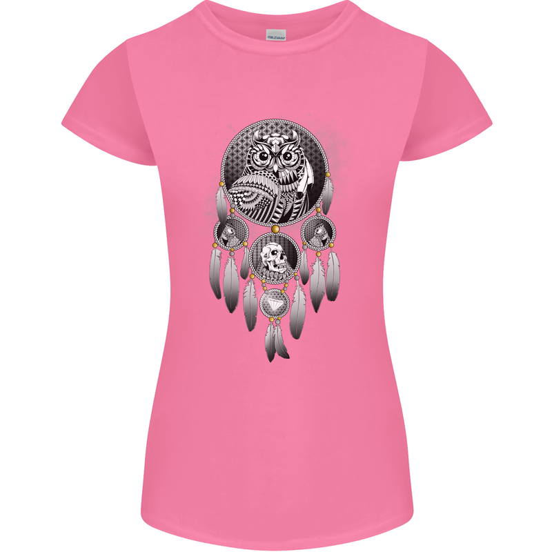 Bring the Nightmare Tribal Owl Skull Gothic Womens Petite Cut T-Shirt Azalea