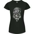Bring the Nightmare Tribal Owl Skull Gothic Womens Petite Cut T-Shirt Black