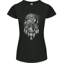 Bring the Nightmare Tribal Owl Skull Gothic Womens Petite Cut T-Shirt Black